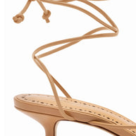 Larroude Sara Sandal In Tan Leather