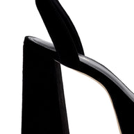 Larroude Dolly Sandal In Black Suede