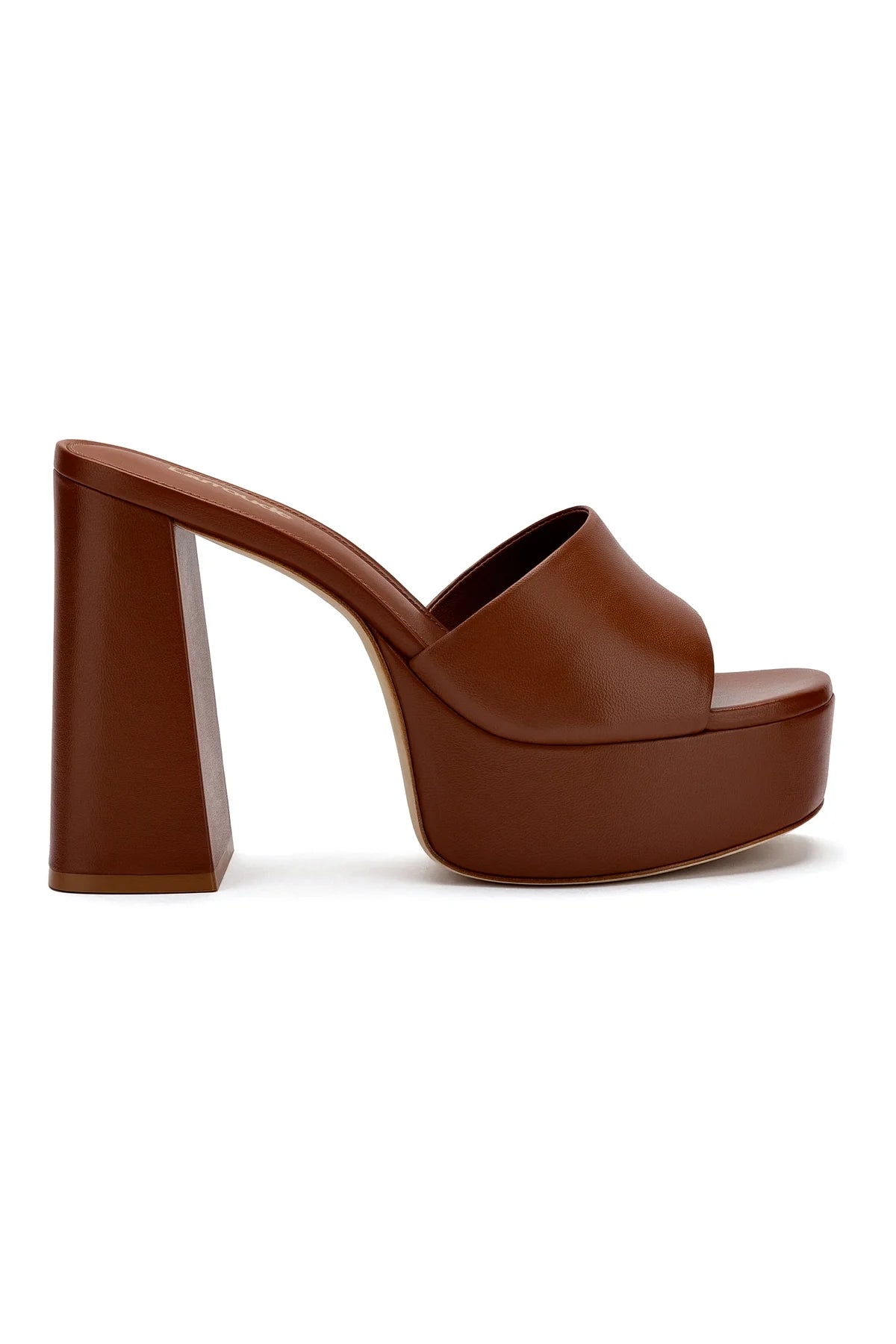 Larroude Dolly Mule In Caramel Leather