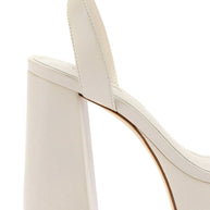 Larroude Dolly Sandal In Ivory Leather