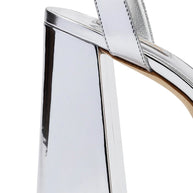 Larroude Dolly Sandal In Silver Specchio