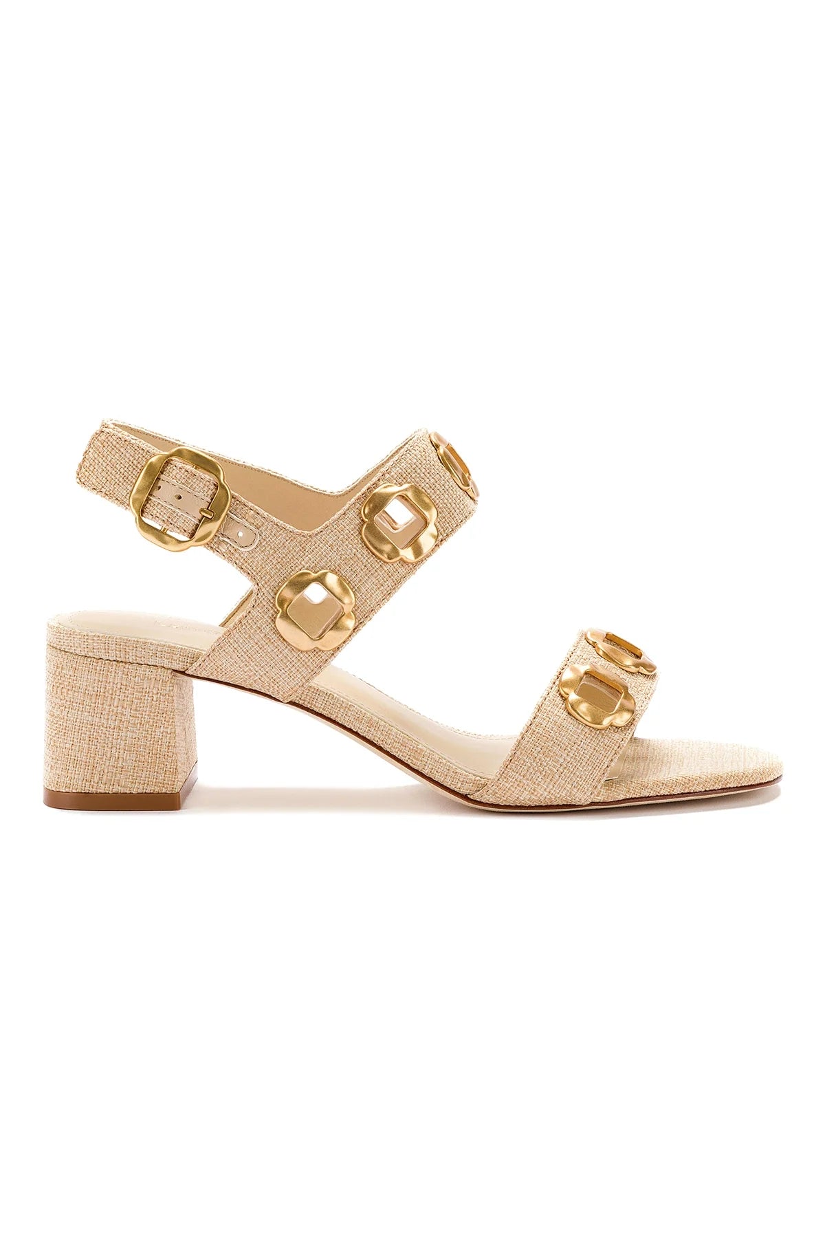 Larroude Milan Sandal In Beige Raffia