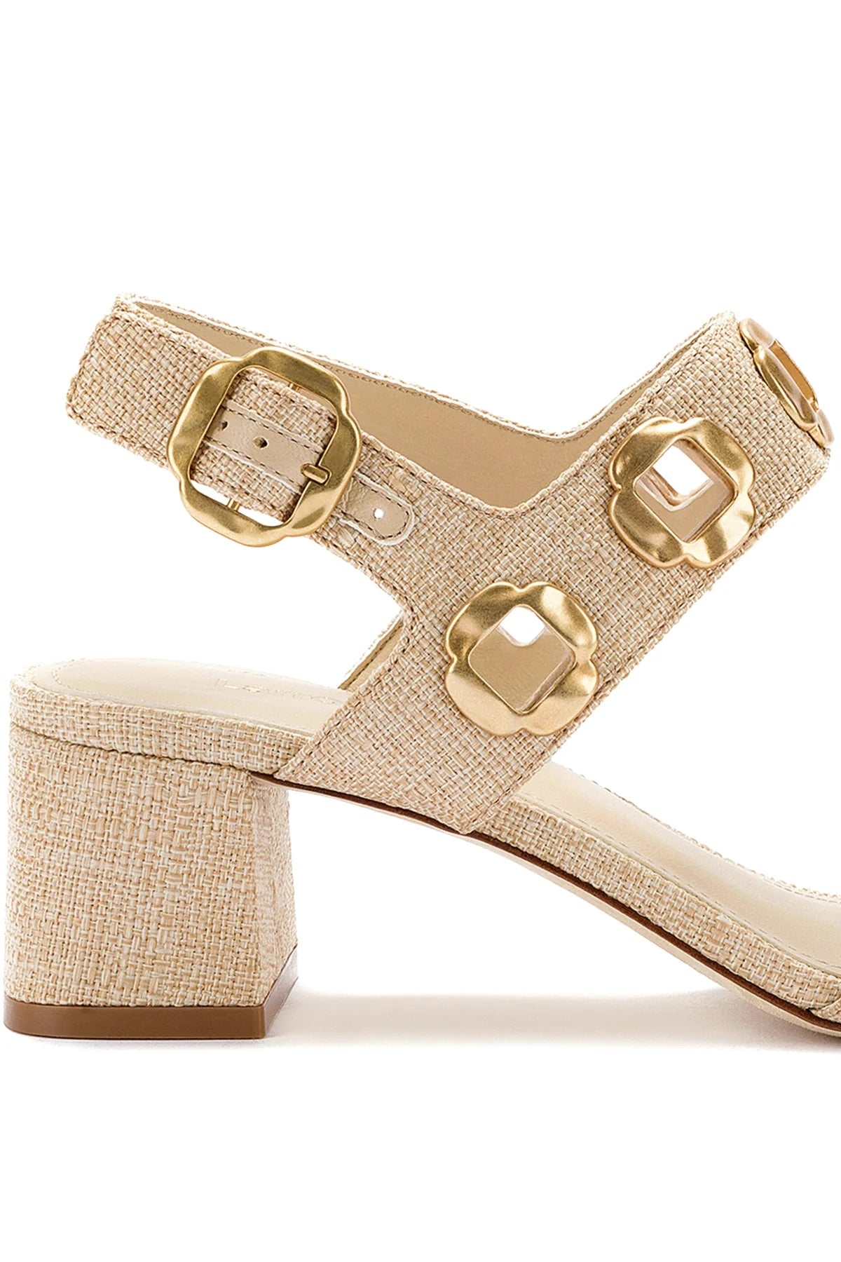 Larroude Milan Sandal In Beige Raffia