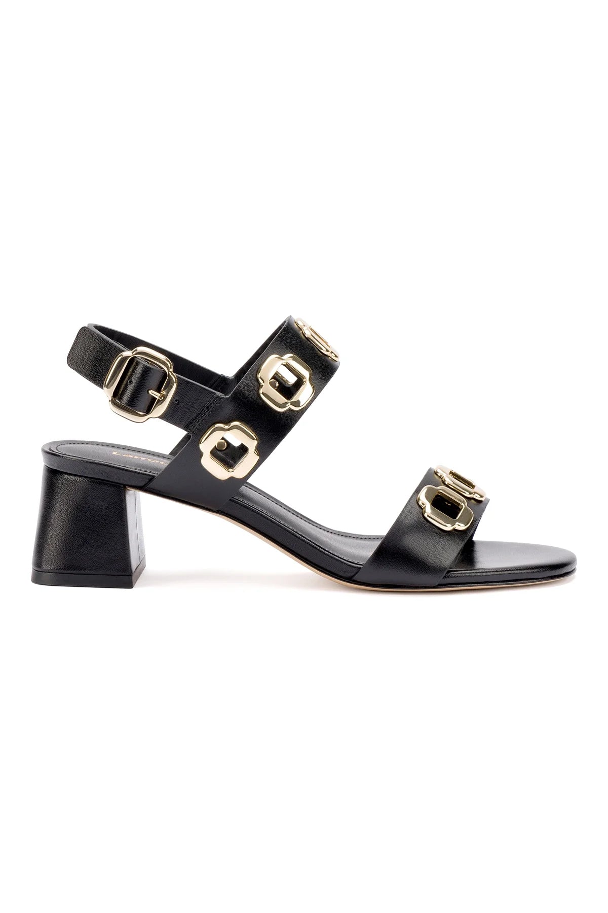 Larroude Milan Sandal In Black Leather