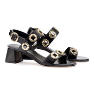 Larroude Milan Sandal In Black Leather