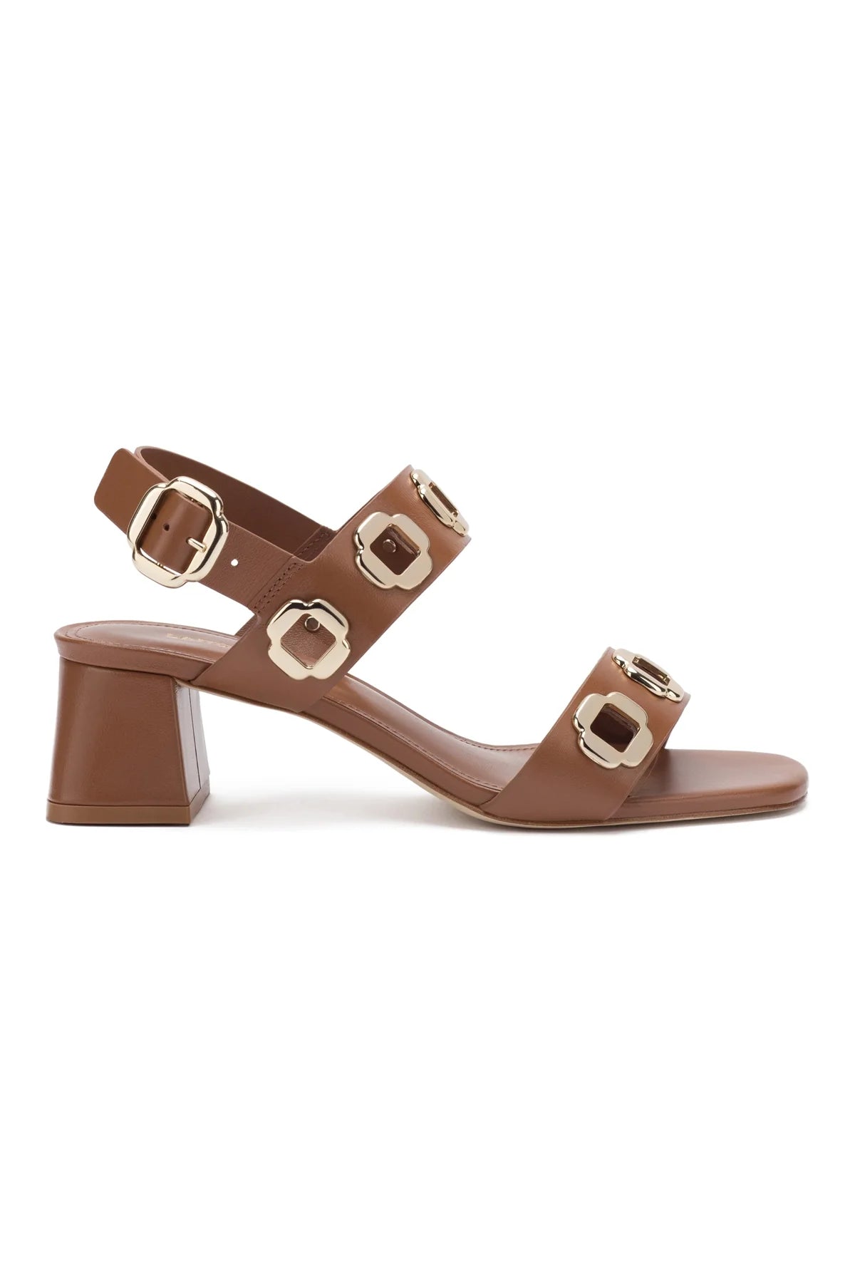 Larroude Milan Sandal In Caramel Leather