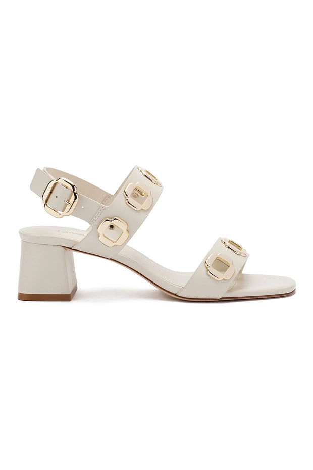 Larroude Milan Sandal In Ivory Leather