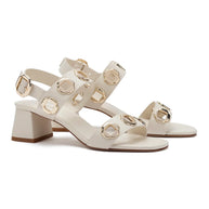 Larroude Milan Sandal In Ivory Leather