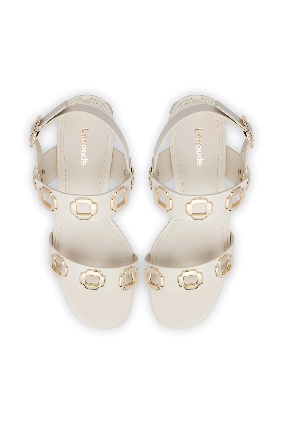 Larroude Milan Sandal In Ivory Leather