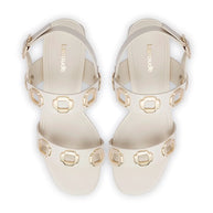 Larroude Milan Sandal In Ivory Leather