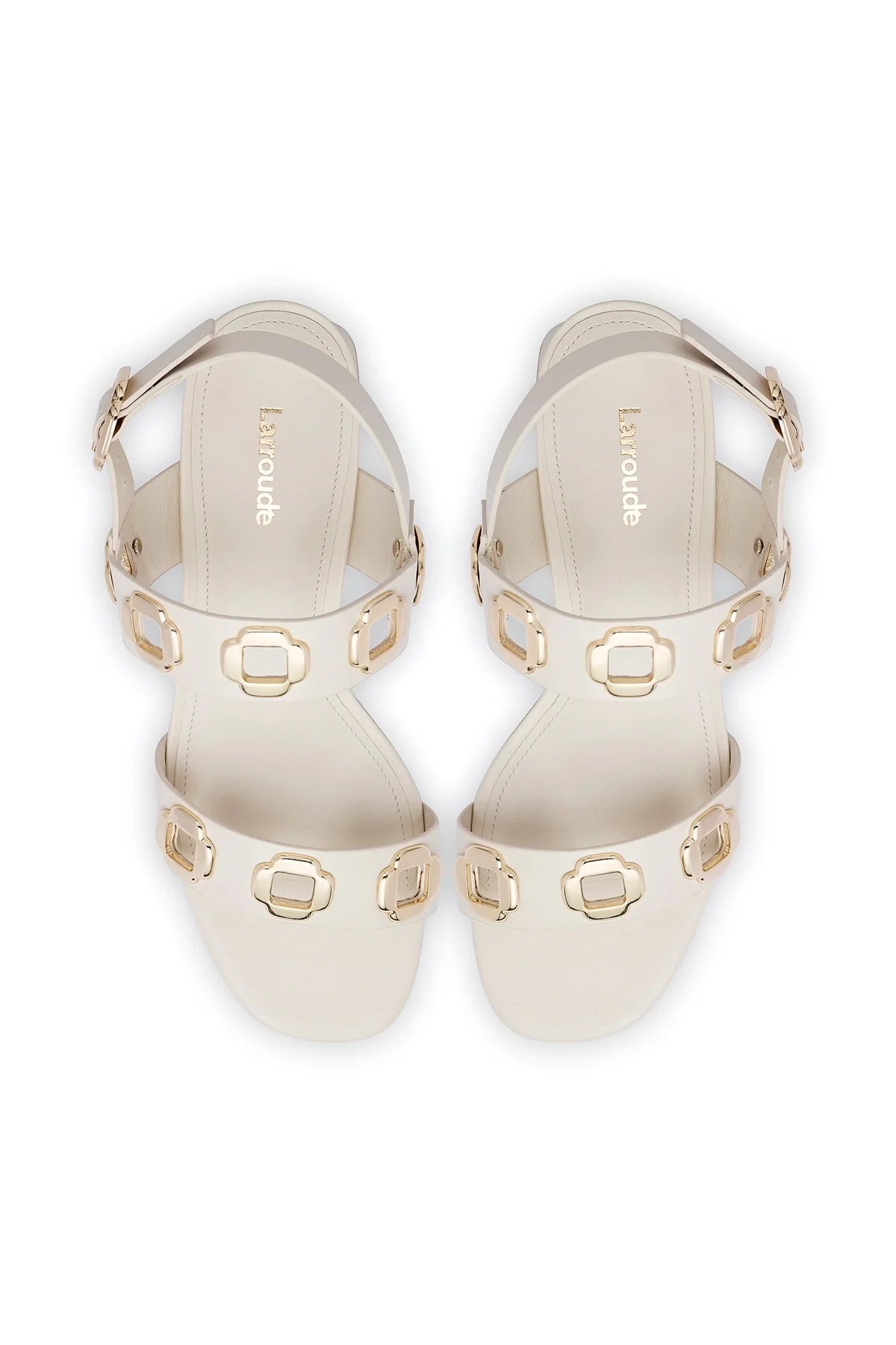 Larroude Milan Sandal In Ivory Leather