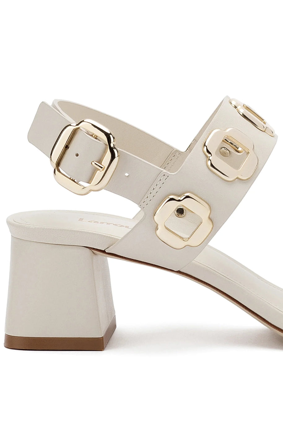 Larroude Milan Sandal In Ivory Leather