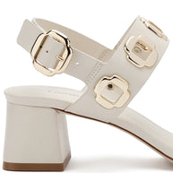 Larroude Milan Sandal In Ivory Leather