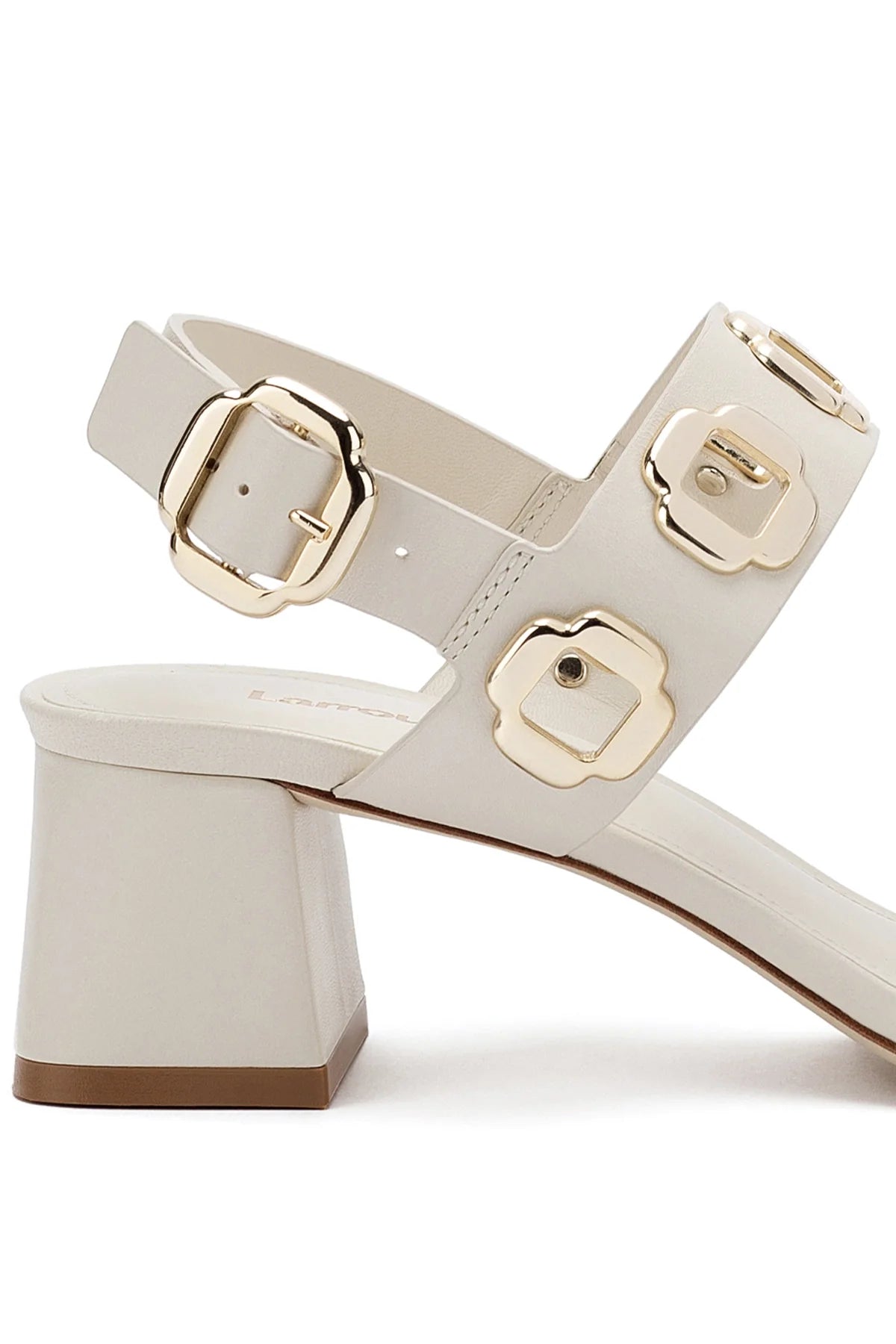 Larroude Milan Sandal In Ivory Leather