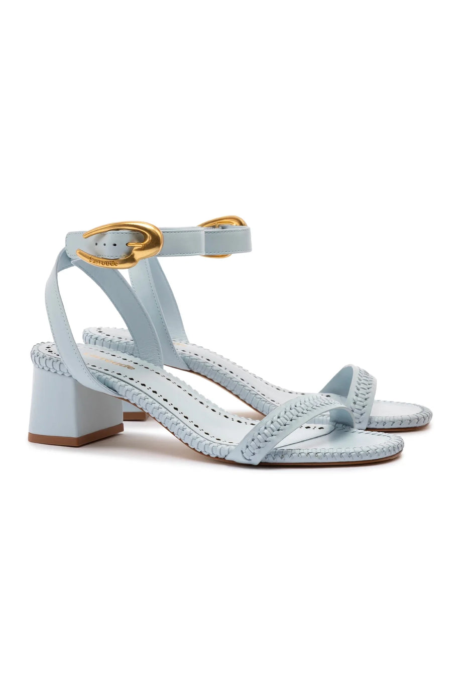 Larroude Verona Block Sandal In Maya Leather