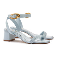 Larroude Verona Block Sandal In Maya Leather