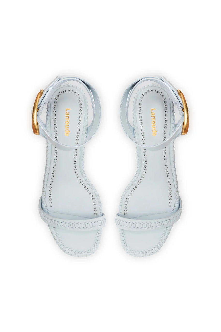 Larroude Verona Block Sandal In Maya Leather