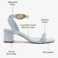 Larroude Verona Block Sandal In Maya Leather