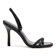 Larroude Annie Sandal In Black Leather