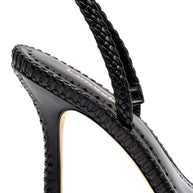 Larroude Annie Sandal In Black Leather
