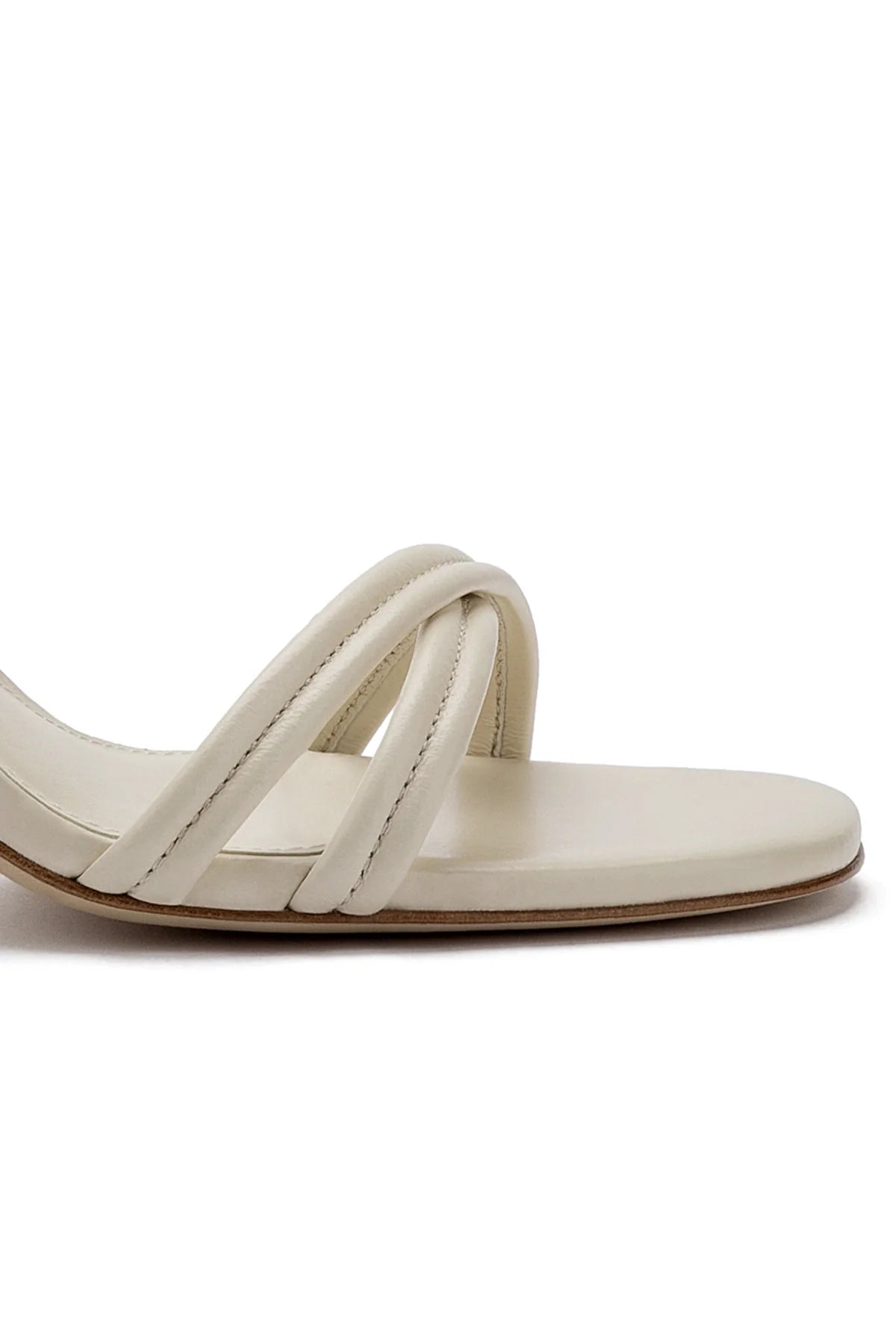 Larroude Annie Sandal In Ivory Leather