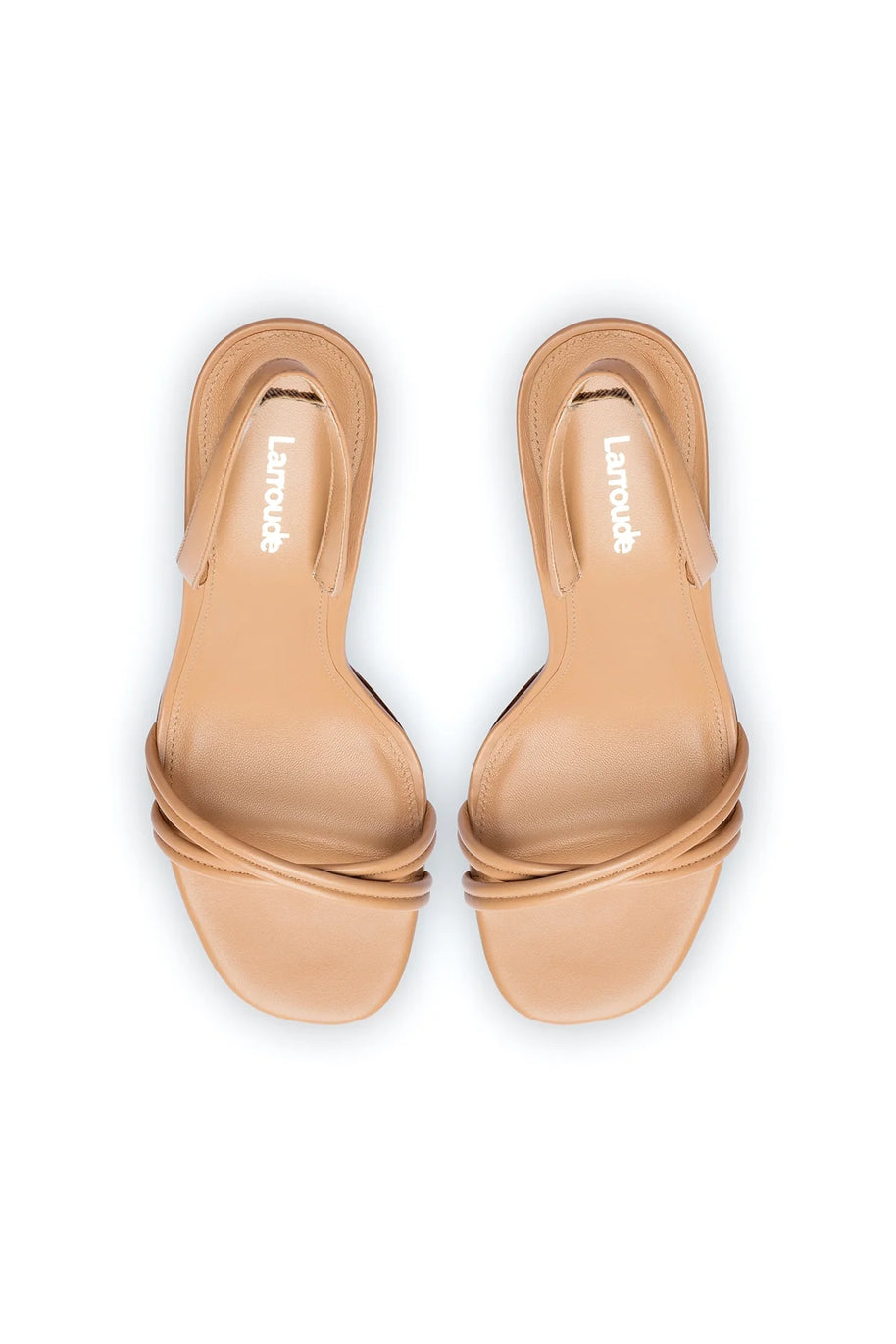 Larroude Annie Sandal In Tan Leather