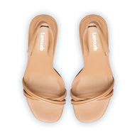Larroude Annie Sandal In Tan Leather