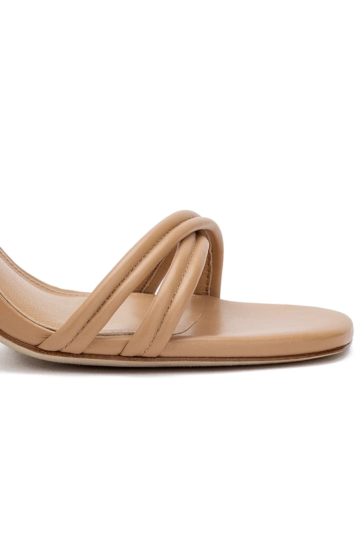 Larroude Annie Sandal In Tan Leather