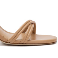 Larroude Annie Sandal In Tan Leather