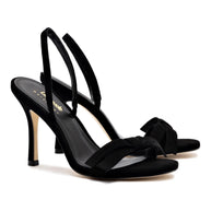 Larroudé x Markarian Sandal In Black Suede