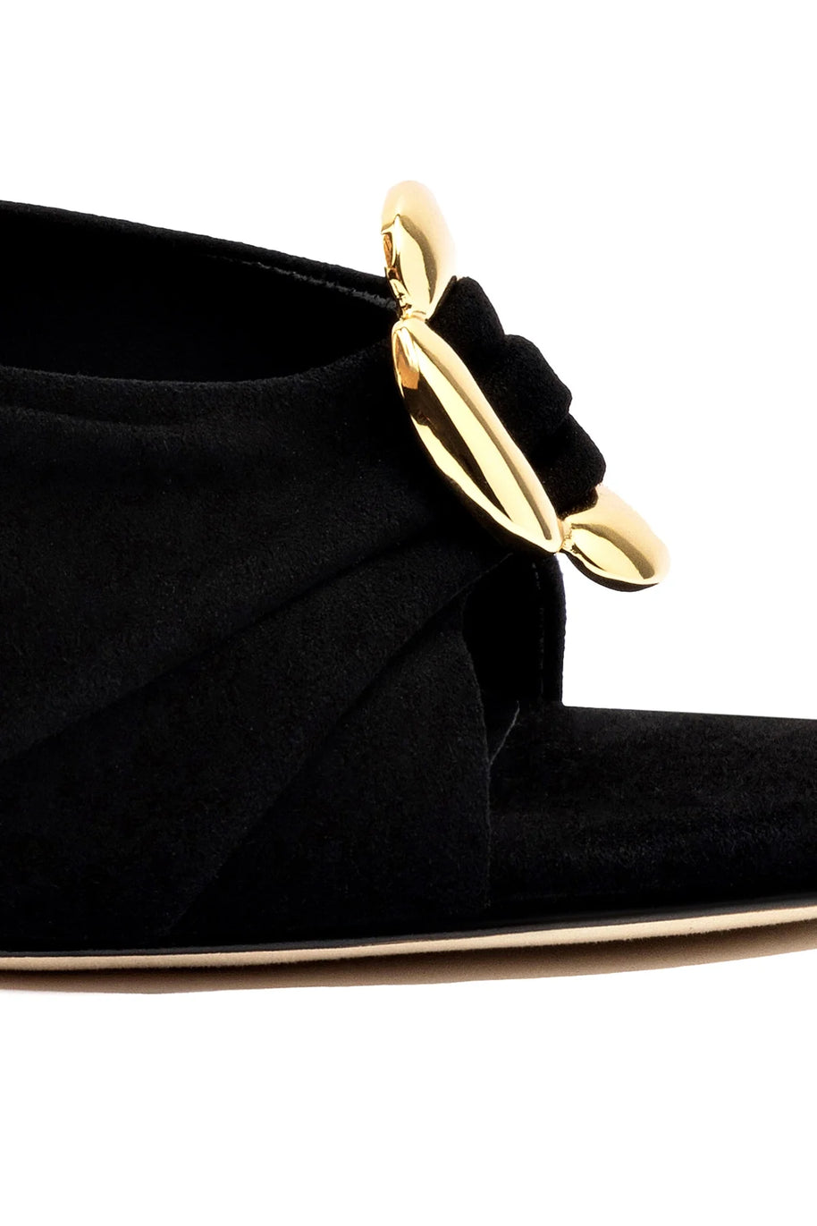 Larroude Mayfair Sandal In Black Suede