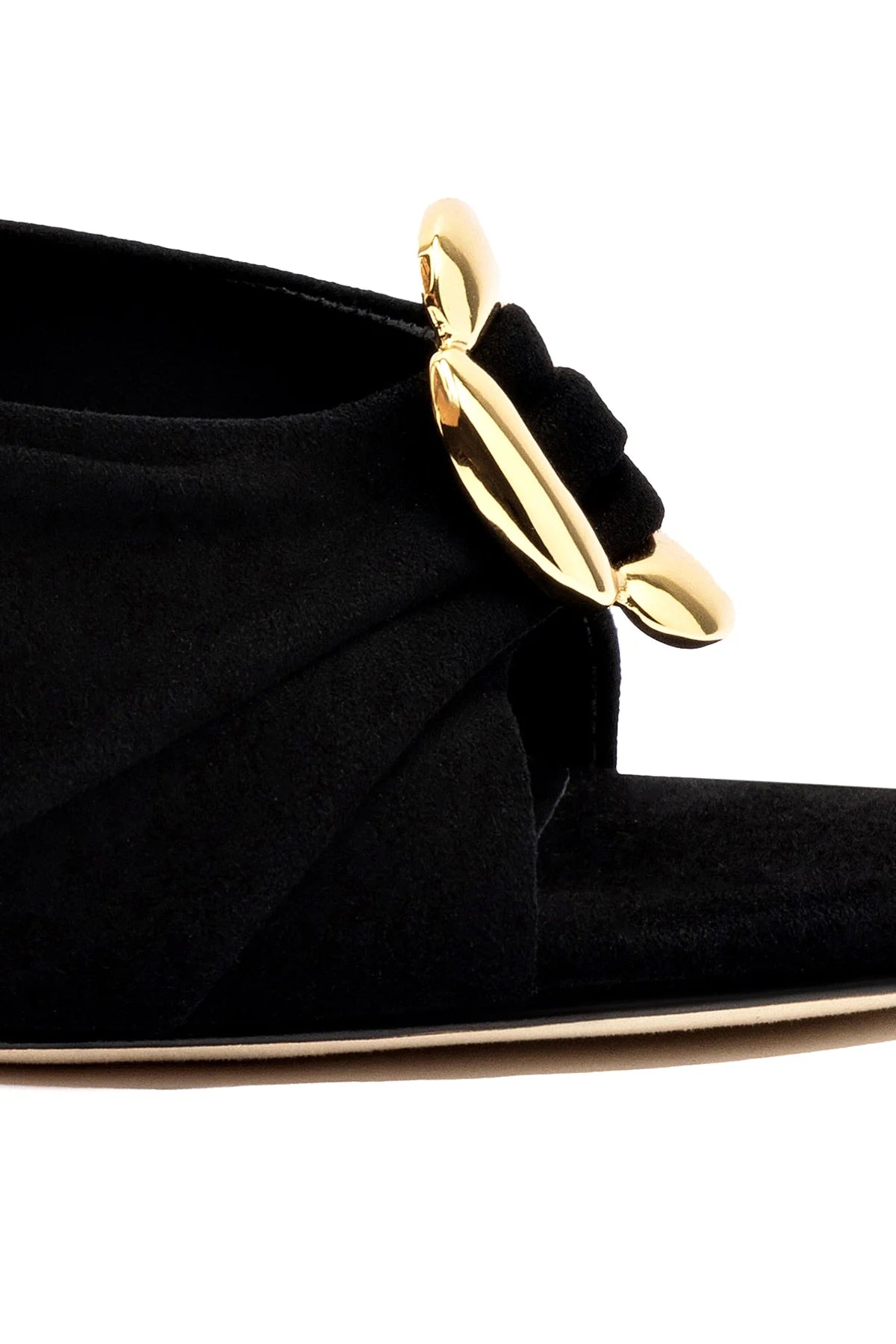 Larroude Mayfair Sandal In Black Suede