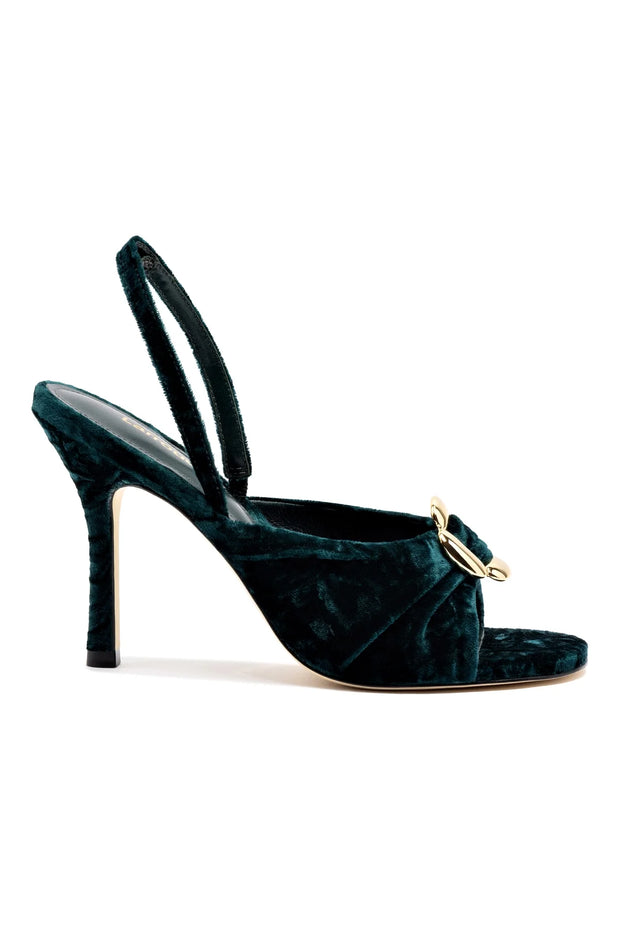 Larroude Mayfair Sandal In Jungle Velvet