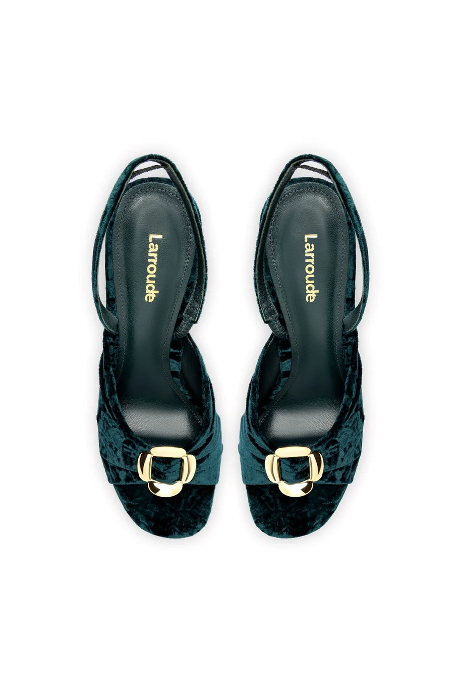 Larroude Mayfair Sandal In Jungle Velvet
