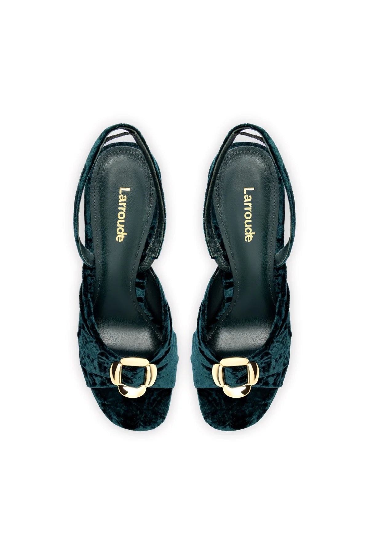 Larroude Mayfair Sandal In Jungle Velvet