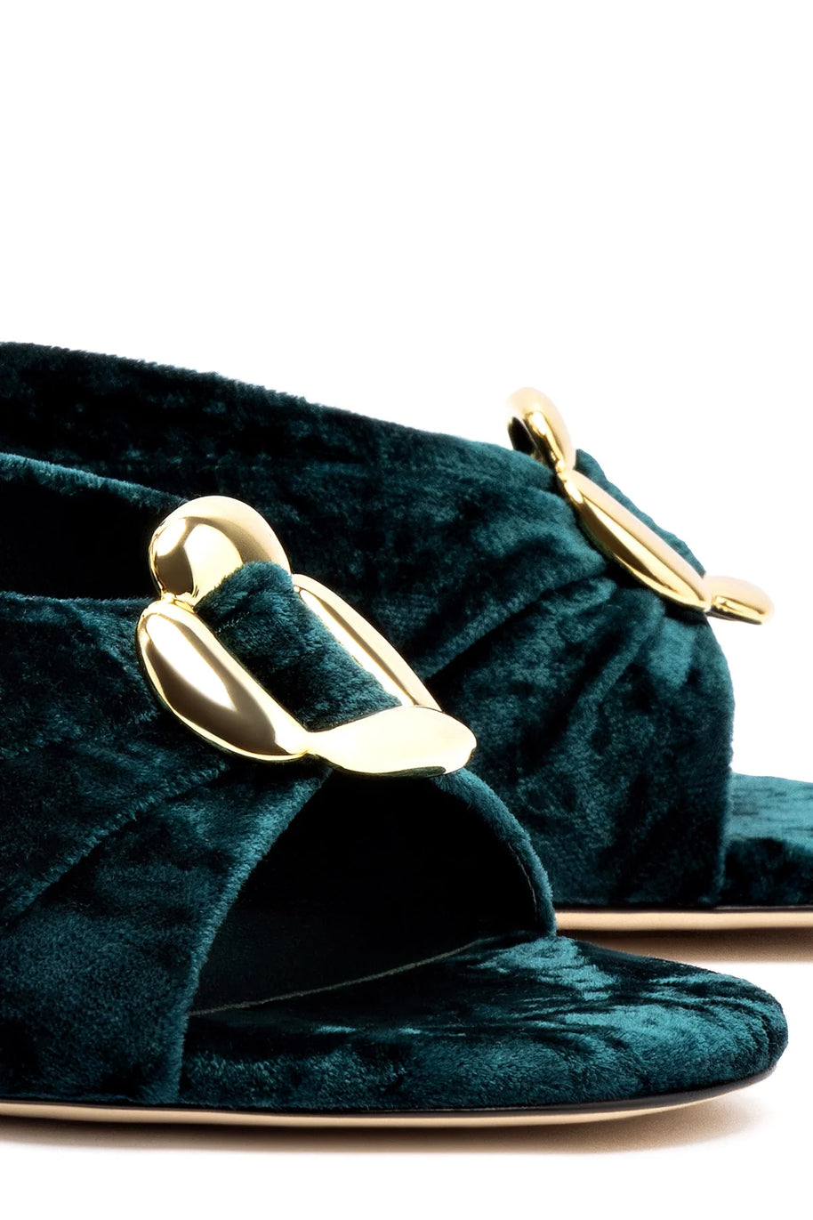 Larroude Mayfair Sandal In Jungle Velvet