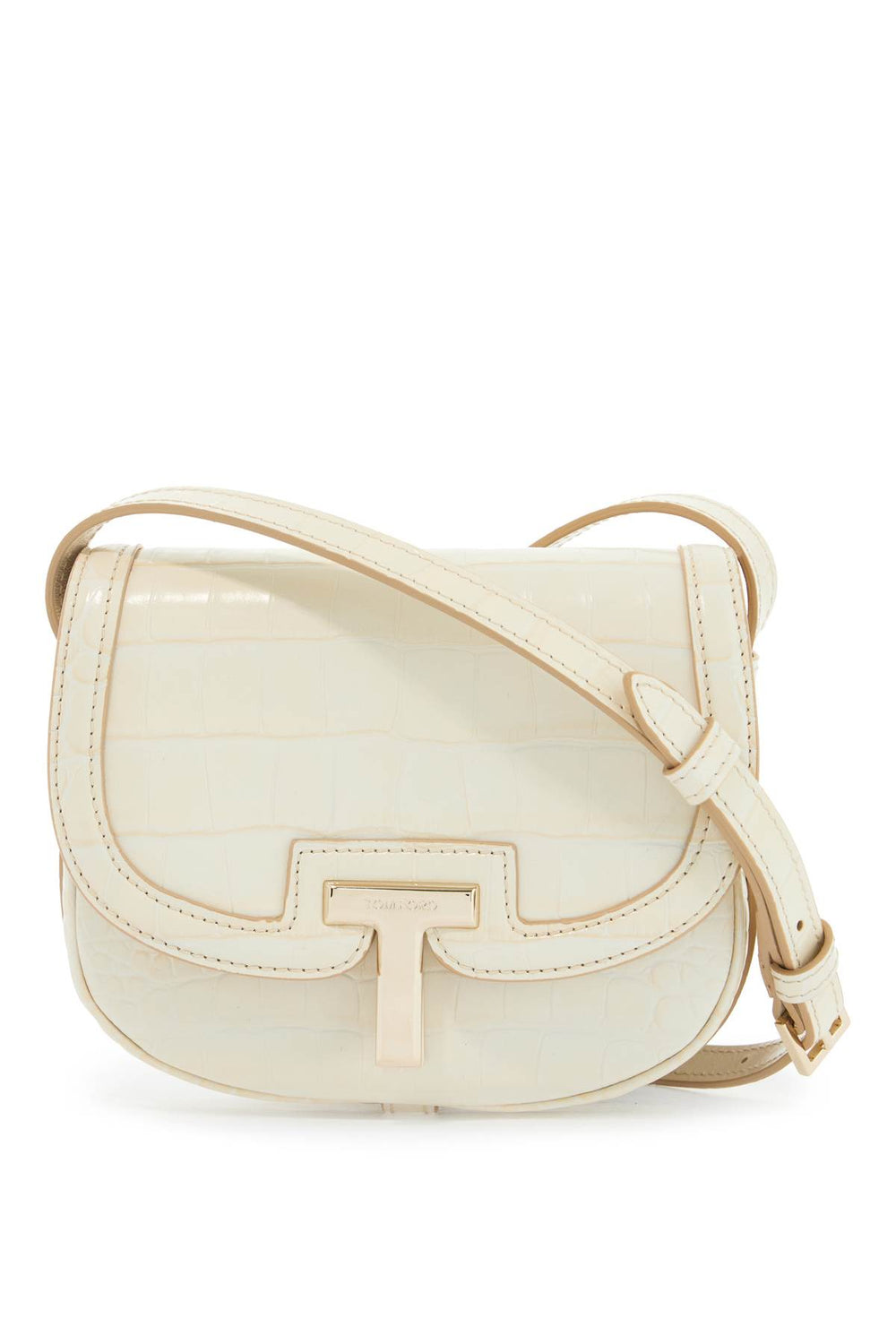 Tom Ford Mini Shoulder Bag Crocodile Ivory With Adjustable Strap