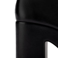 Larroude Miso Platform Boot In Black Stretch Leather