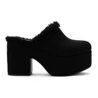 Larroude Miso Platform Clog In Black Knit