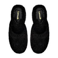 Larroude Miso Clog In Black Shearling