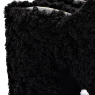 Larroude Miso Clog In Black Shearling
