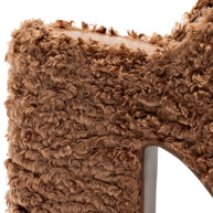 Larroude Miso Clog In Brown Shearling