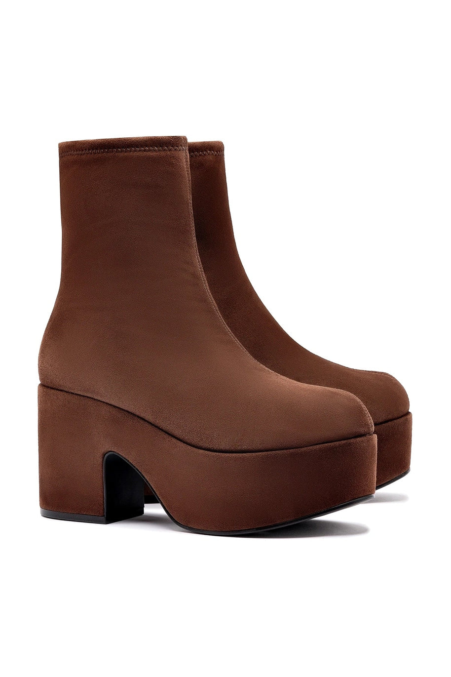 Larroude Miso Boot In Brown Suede