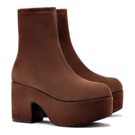 Larroude Miso Boot In Brown Suede