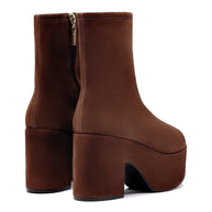 Larroude Miso Boot In Brown Suede