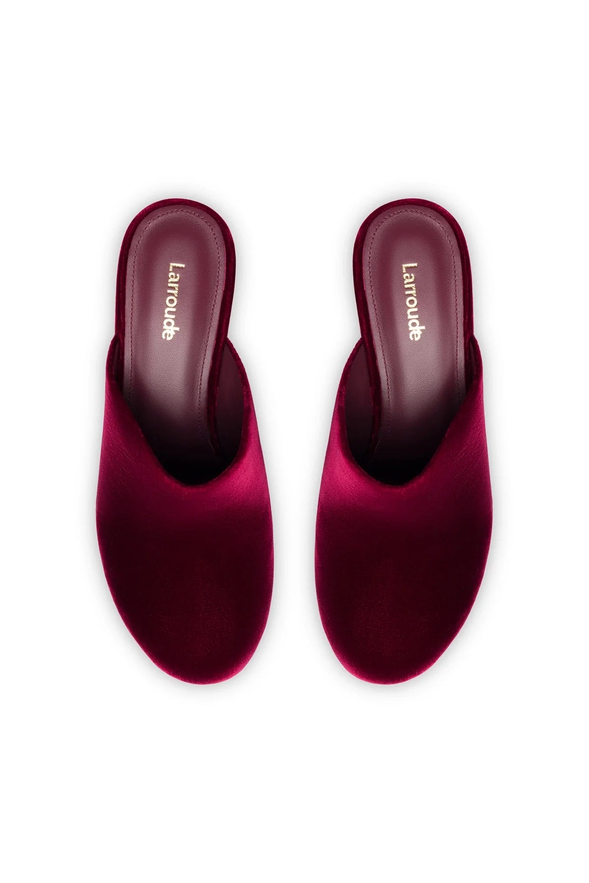 Larroude Miso Platform Clog In Wine Velvet