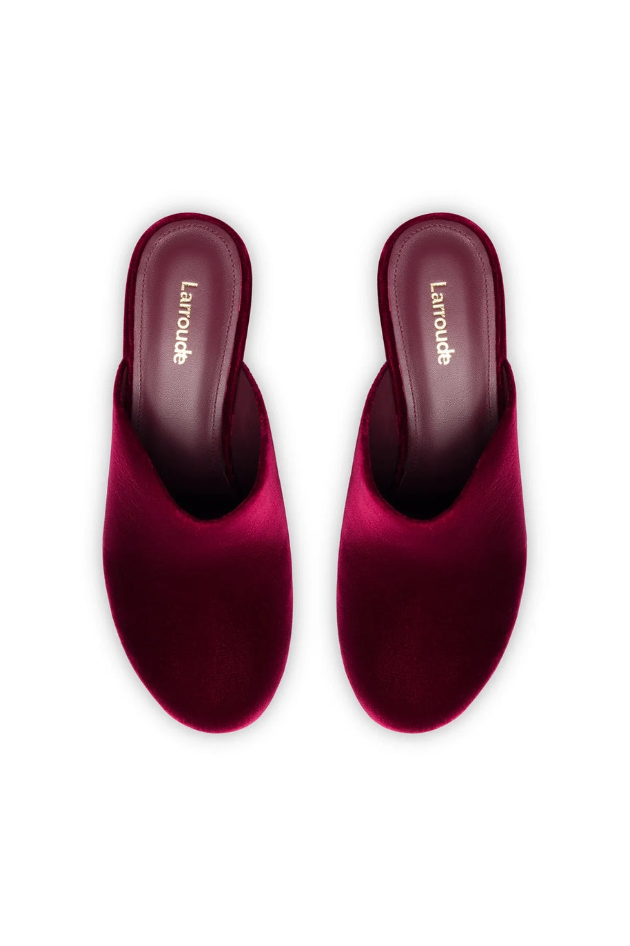 Larroude Miso Platform Clog In Wine Velvet