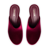 Larroude Miso Platform Clog In Wine Velvet