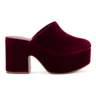 Larroude Miso Platform Clog In Wine Velvet