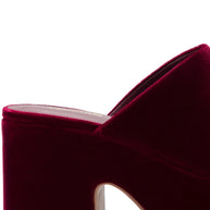 Larroude Miso Platform Clog In Wine Velvet